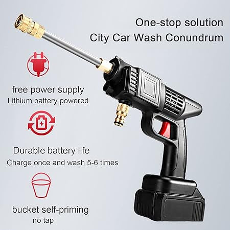 Portable Battery Pressure Washer – Cordless High-Pressure Cleaner