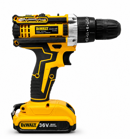 Cordless Drill Driver Kit with 2 Batteries, Charger & 50+ Piece Bit Set