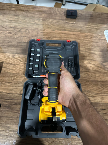 Cordless Drill Driver Kit with 2 Batteries, Charger & 50+ Piece Bit Set
