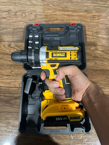 Cordless Drill Driver Kit with 2 Batteries, Charger & 50+ Piece Bit Set